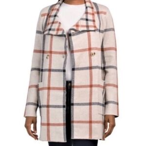 Halston Heritage Checkered Trench Coat , Sz. Medium